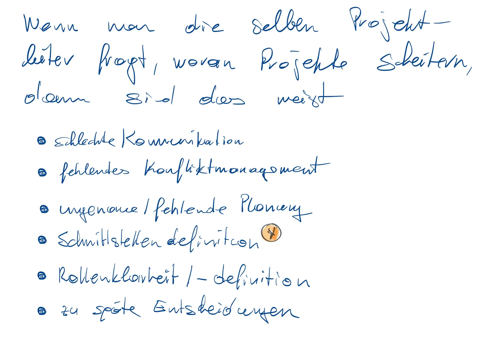 Worauf Projektleiter schauen, handwritten page 2