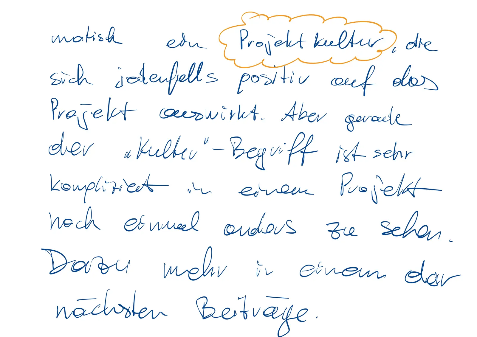 Worauf Projektleiter schauen, handwritten page 5