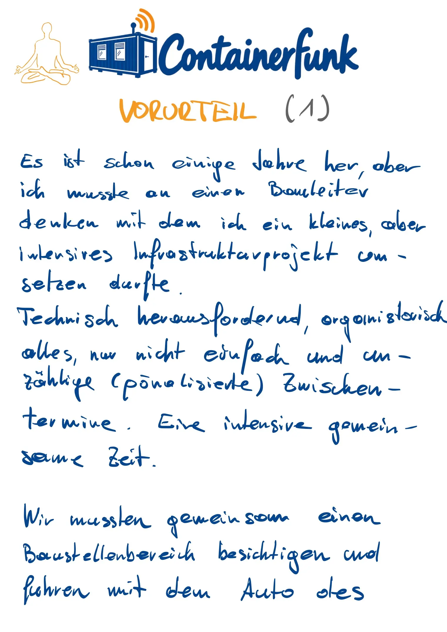 Vorurteil (1), handwritten page 1